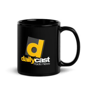 Dailycast Black Glossy Mug