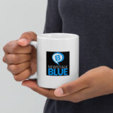 NewsTalk Blue Stainless steel water bottle with a straw lid