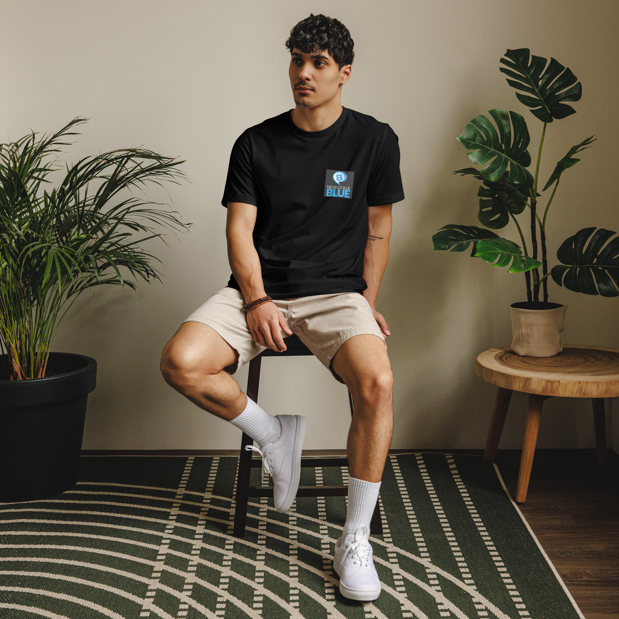 NewsTalk BLUE Unisex staple eco t-shirt - Image 7