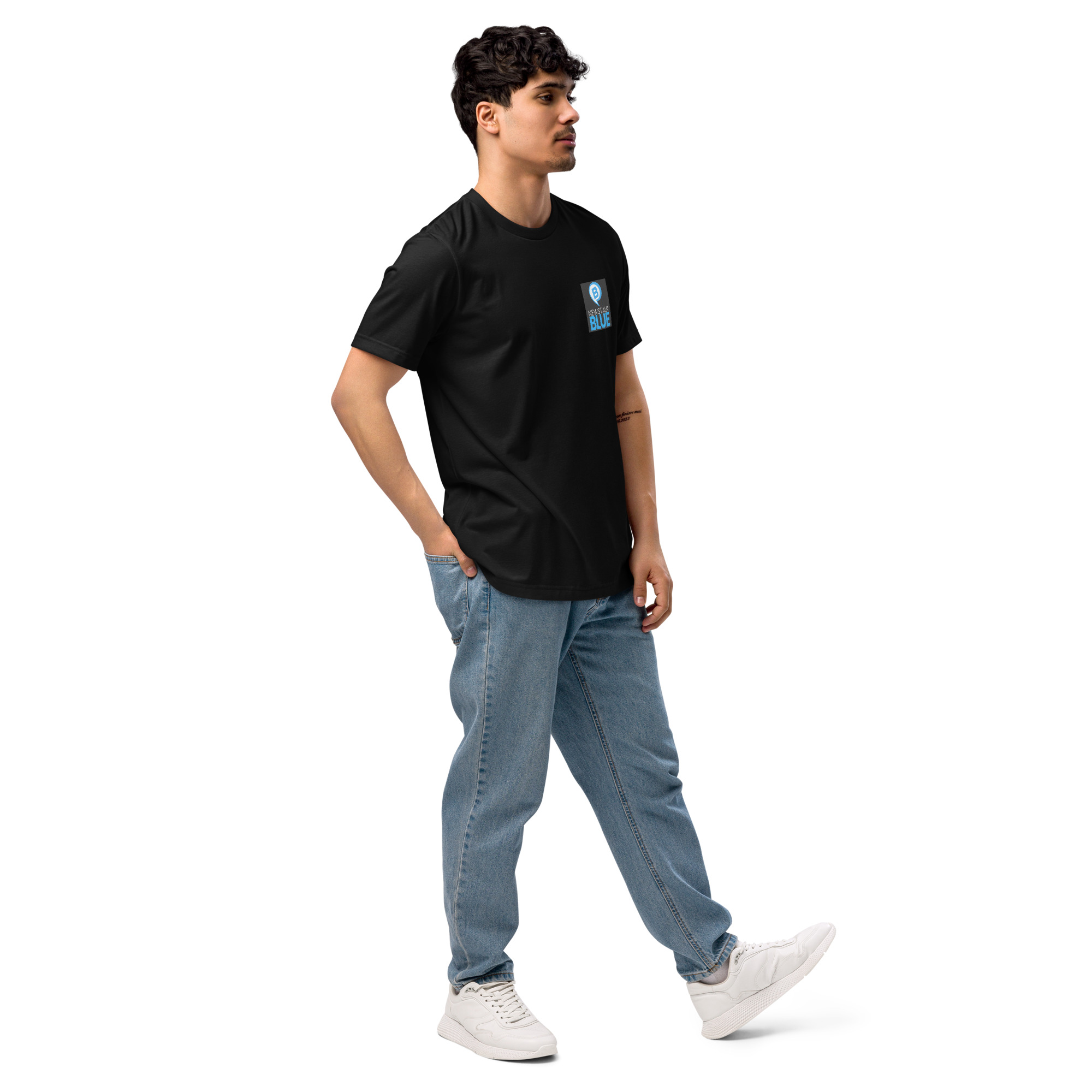 NewsTalk BLUE Unisex staple eco t-shirt - Image 3